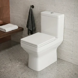 مرحاض عصري قطعتين (Two-Piece Toilet) من السيراميك الأبيض عالي الجودة